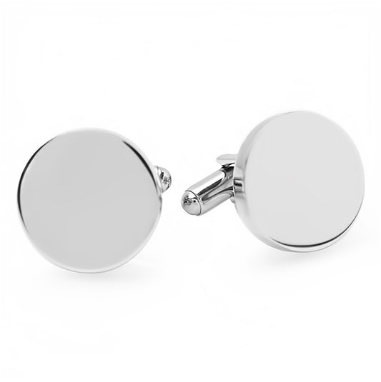 Stainless Steel Mens Oval Cufflinks