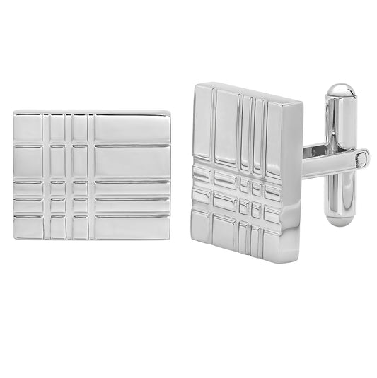 Stainless Steel Mens Square Cufflinks