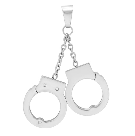 Stainless Steel Mens Handcuffs Pendant