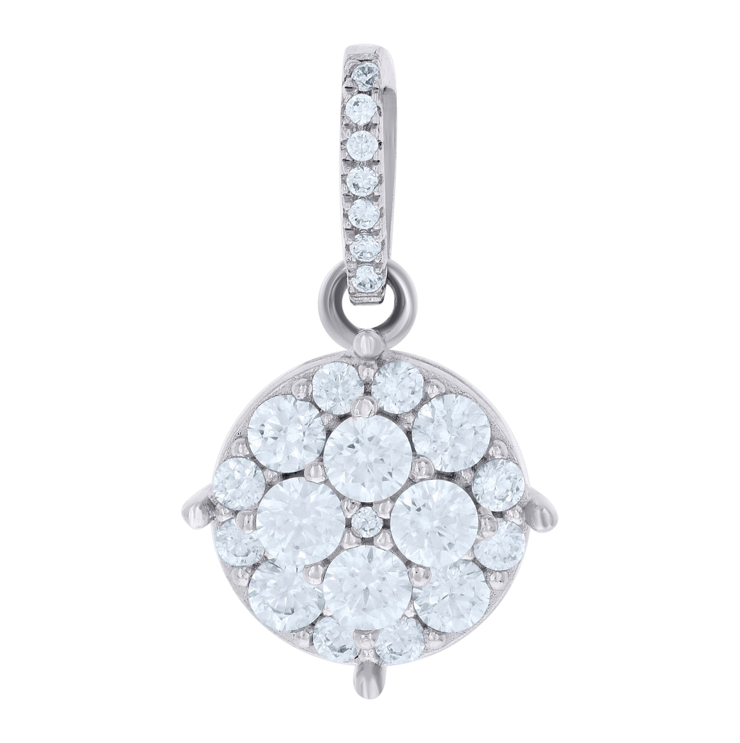 Sterling Silver Women Cubic-Zirconia Fashion Charm Pendant