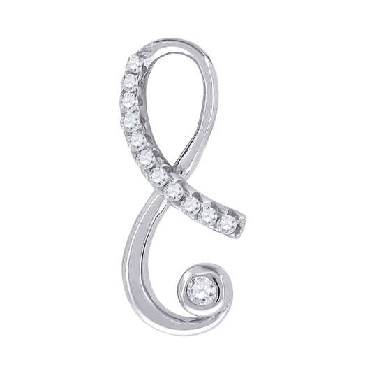 Sterling Silver Womens Cubic Zirconia Fashion Charm Pendant