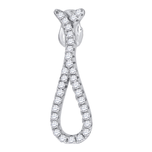 Sterling Silver Womens Cubic Zirconia Fashion Charm Pendant