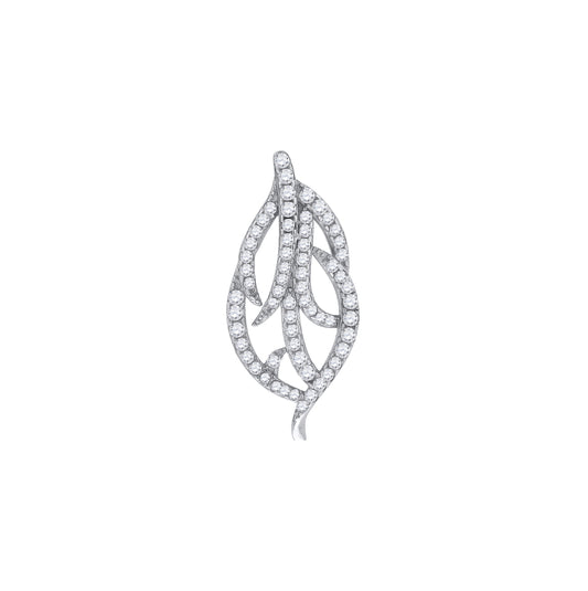 Sterling Silver Womens Cubic Zirconia Fashion Charm Pendant