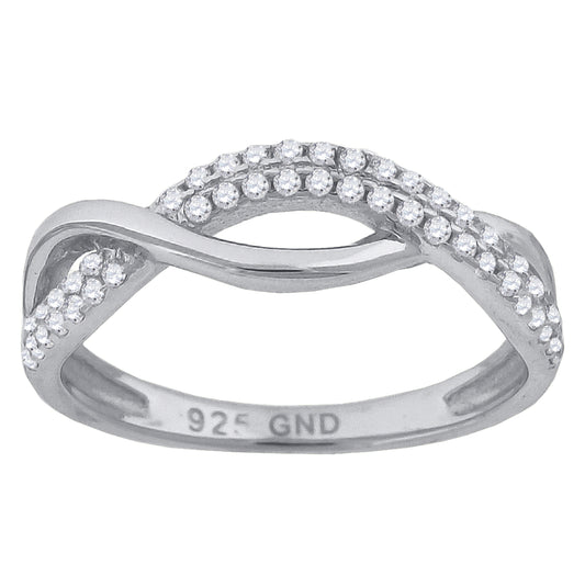 Sterling Silver Womens Cubic Zirconia Sizes 6 To 9 Infinity Fashion Bridal Anniversary Wedding Engagement Band Ring Band