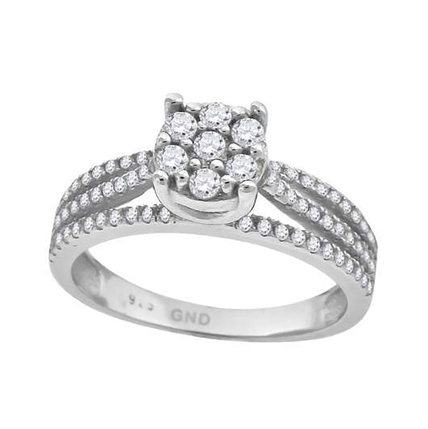 Sterling Silver Women's Cubic-Zirconia Fashion Bridal Anniversary Engagement Wedding Ring