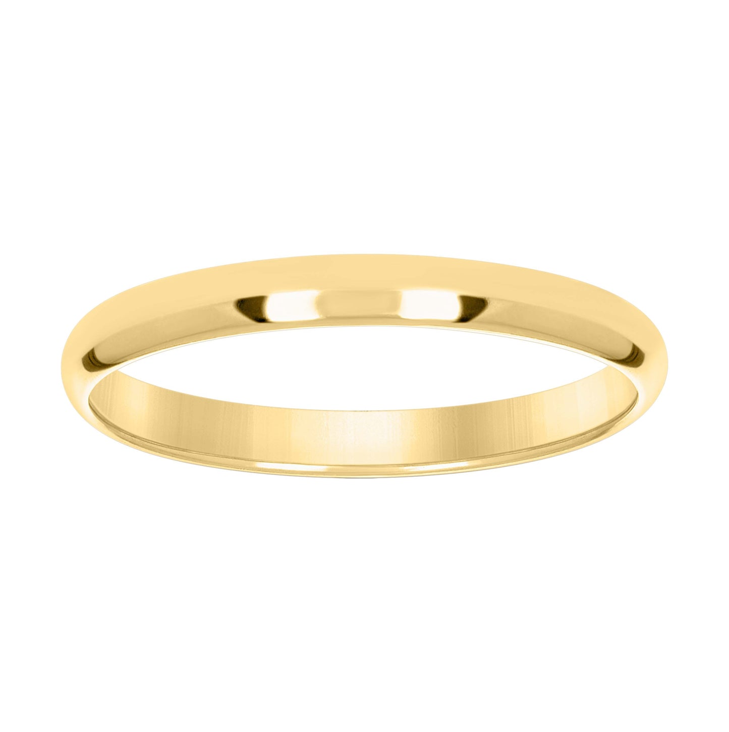 14K Yellow Or White Gold Unisex Dome Polished Comfort-Fit Sizes 5 - 14 Bridal Anniversary Engagement Wedding Band Ring