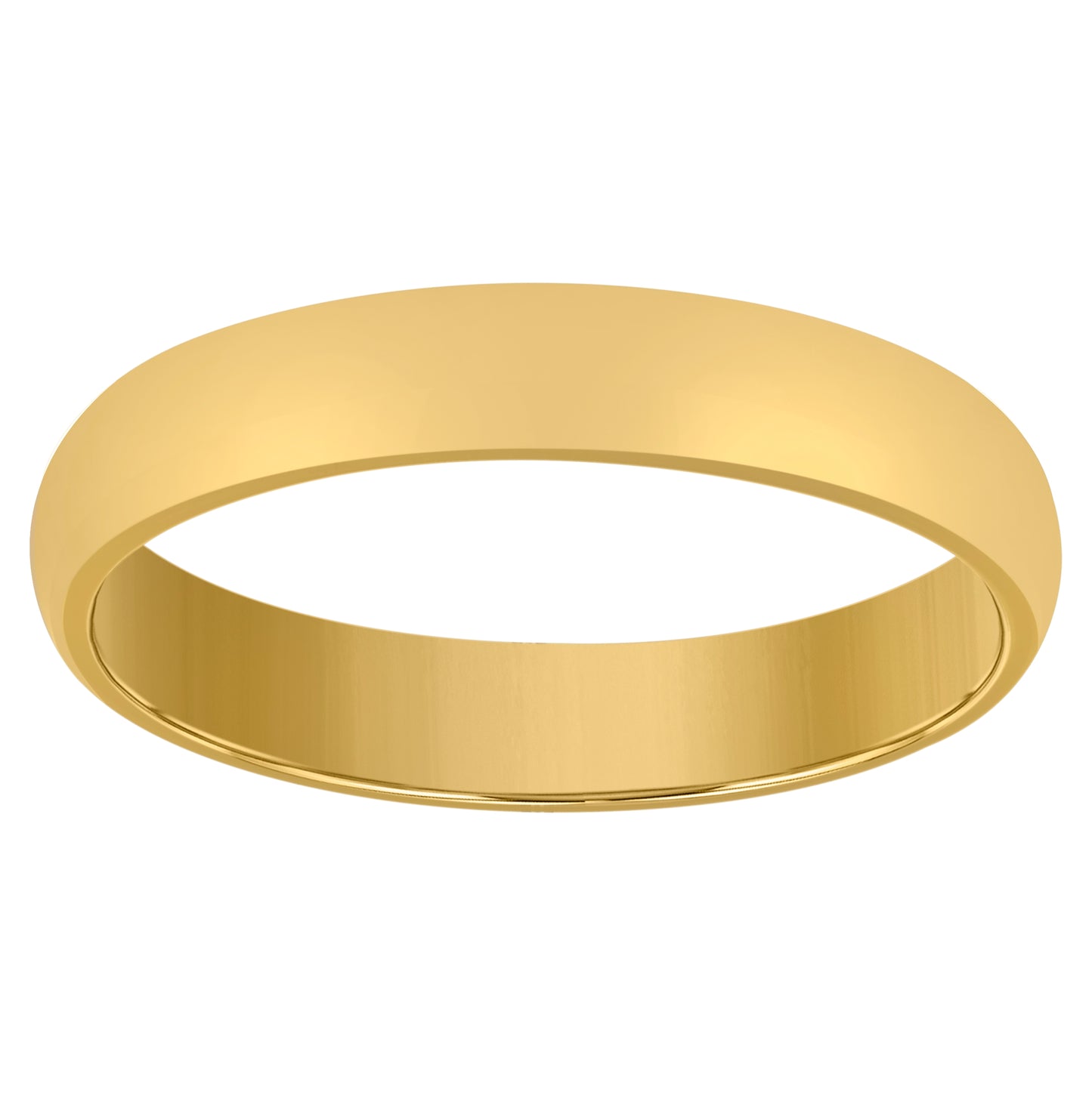 14K Yellow Or White Gold Unisex Dome Polished Comfort-Fit Sizes 5 - 14 Bridal Anniversary Engagement Wedding Band Ring