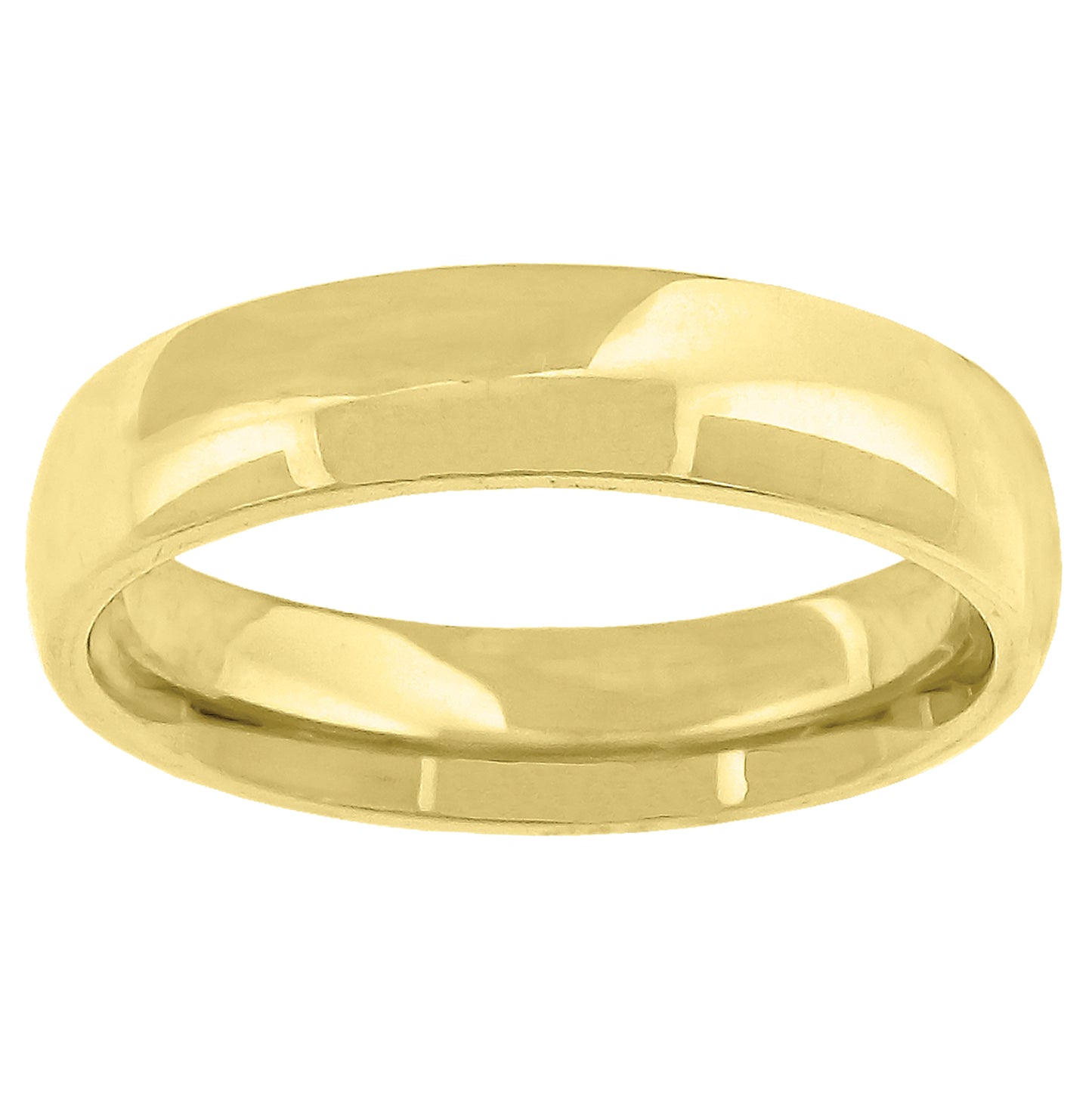 14K Yellow Or White Gold Unisex Dome Polished Comfort-Fit Sizes 5 - 14 Bridal Anniversary Engagement Wedding Band Ring