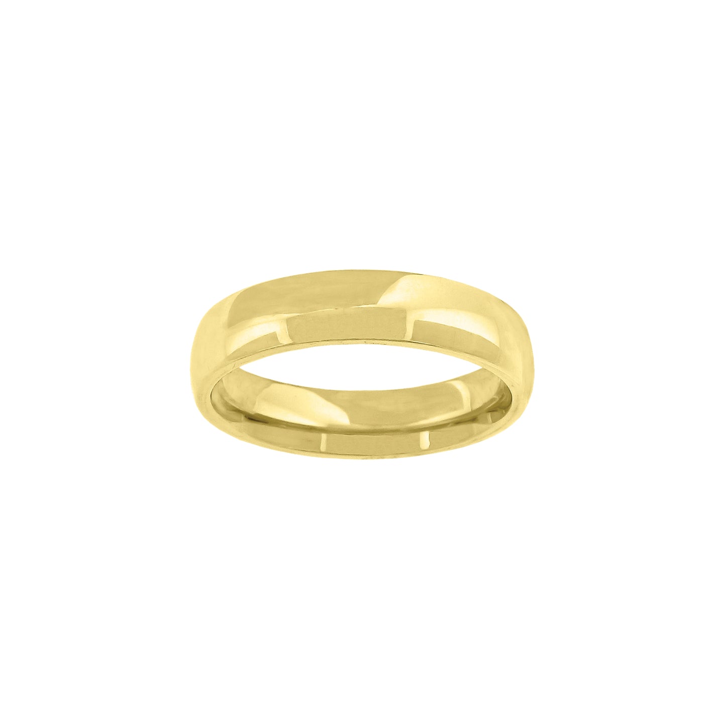 14K Yellow Or White Gold Unisex Dome Polished Comfort-Fit Sizes 5 - 14 Bridal Anniversary Engagement Wedding Band Ring