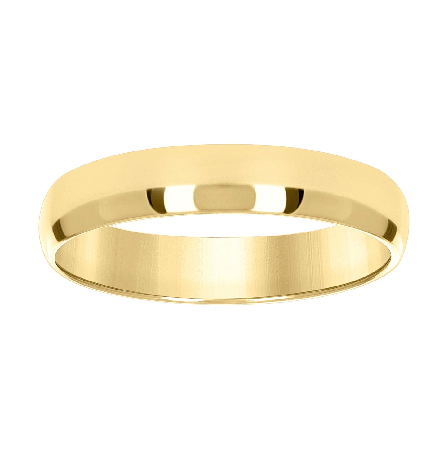 14K Yellow Or White Gold Unisex Dome Polished Comfort-Fit Sizes 5 - 14 Bridal Anniversary Engagement Wedding Band Ring