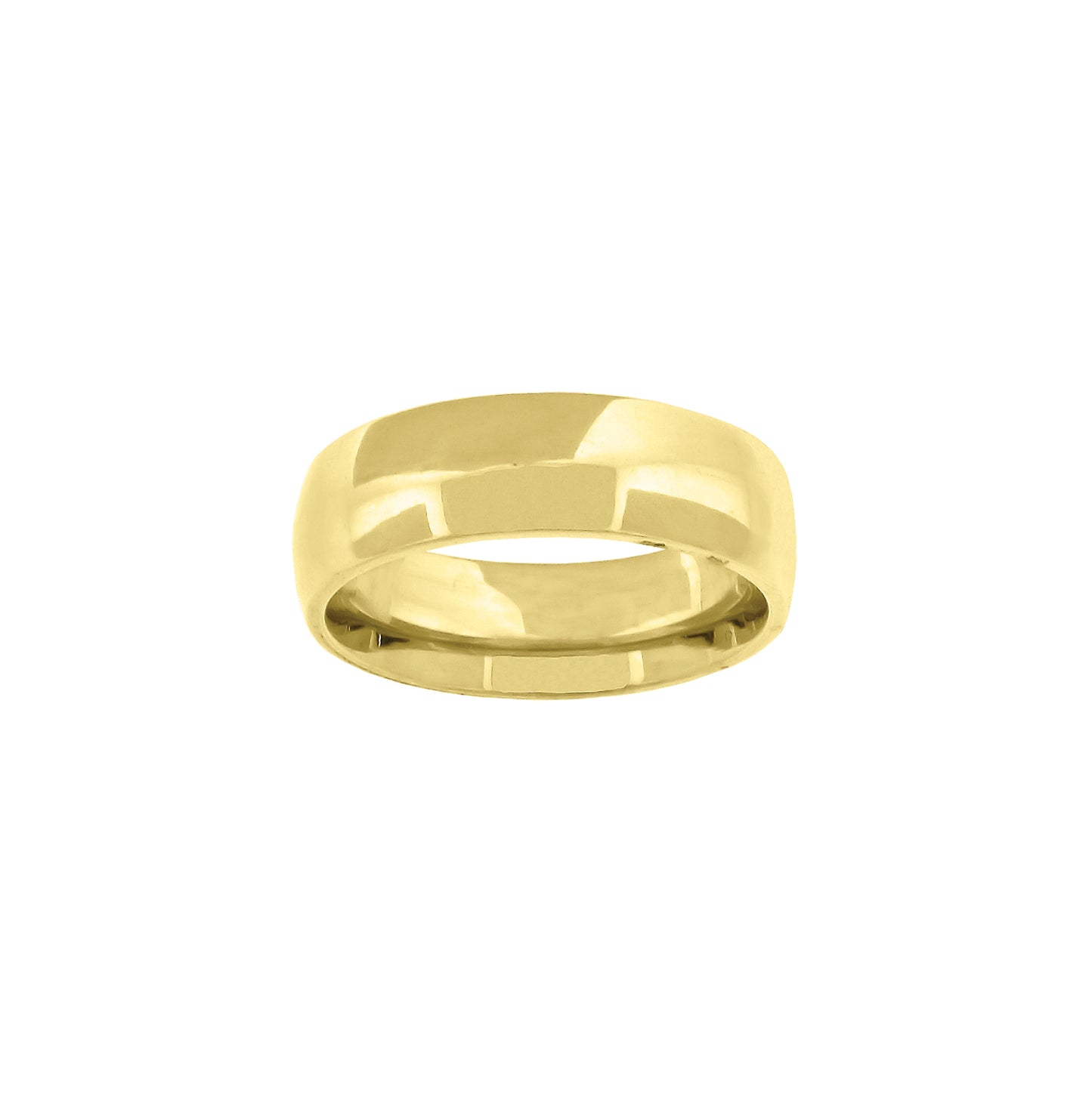 14K Yellow Or White Gold Unisex Dome Polished Comfort-Fit Sizes 5 - 14 Bridal Anniversary Engagement Wedding Band Ring