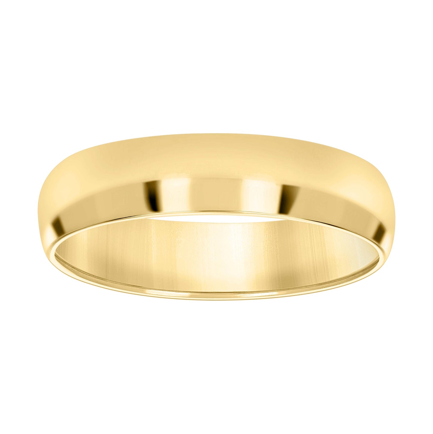 14K Yellow Or White Gold Unisex Dome Polished Comfort-Fit Sizes 5 - 14 Bridal Anniversary Engagement Wedding Band Ring