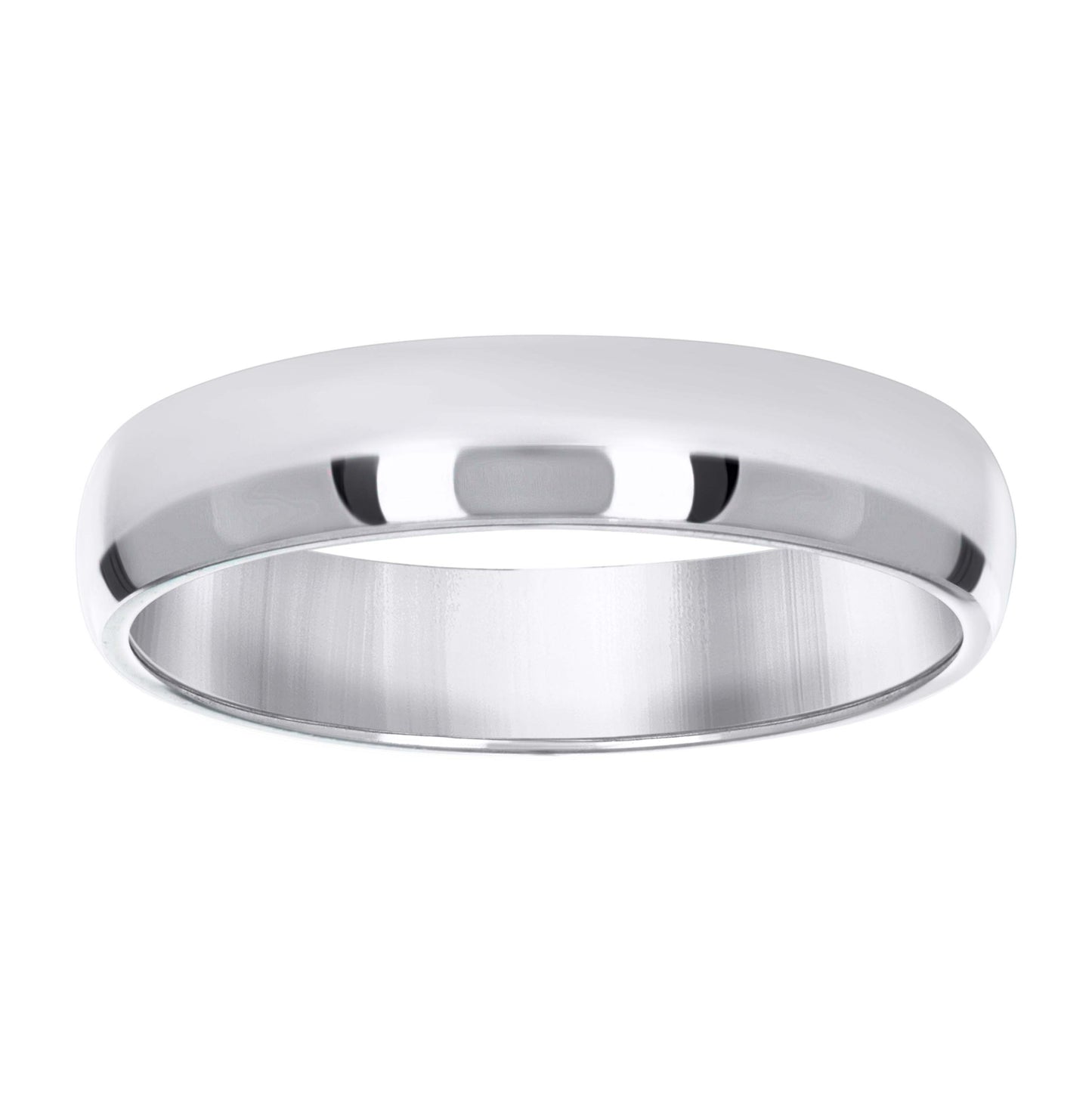 14K Yellow Or White Gold Unisex Dome Polished Comfort-Fit Sizes 5 - 14 Bridal Anniversary Engagement Wedding Band Ring