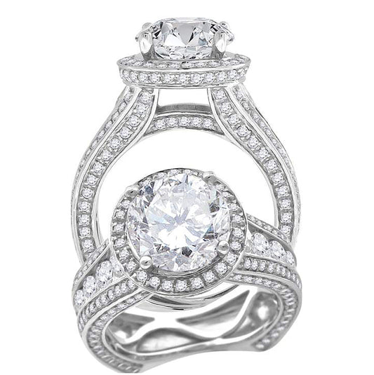 Sterling Silver Women's Cubic Zirconia Bridal Anniversary Engagement Wedding Ring