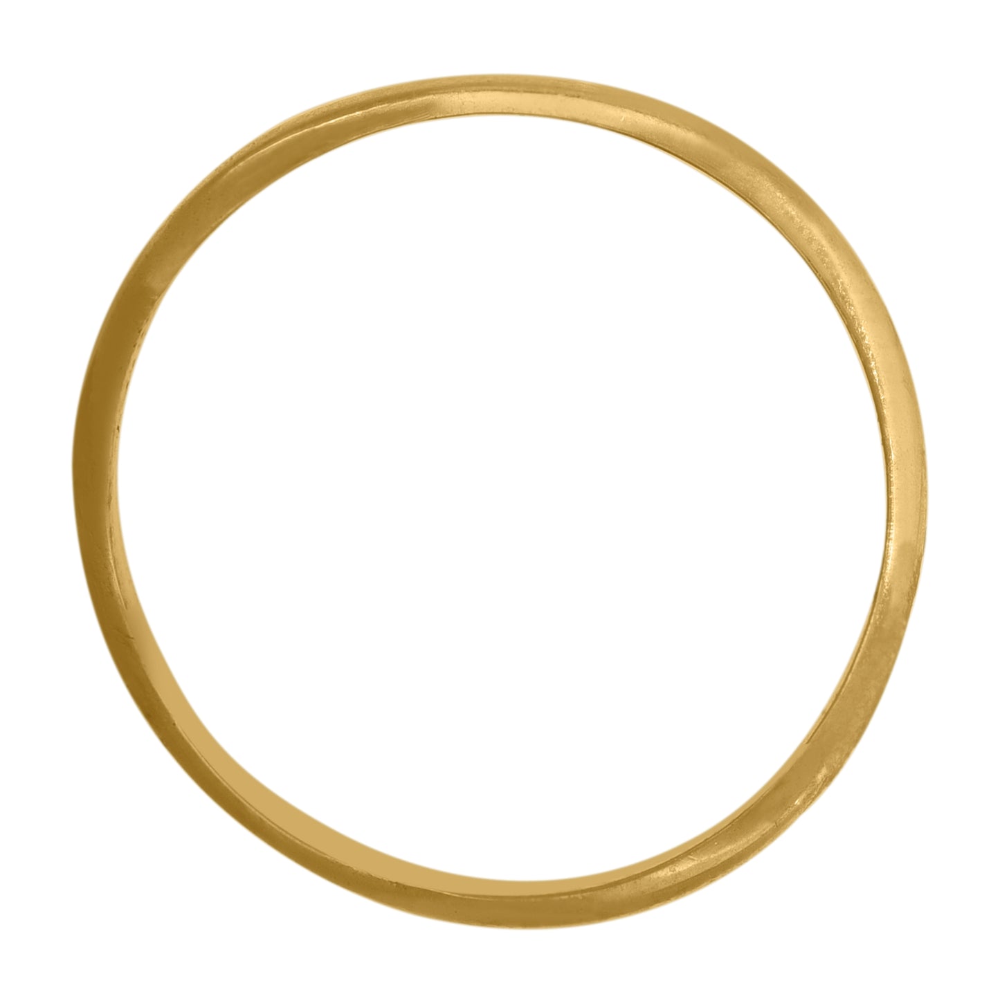 10K Yellow Gold Womens Polished Curved Band Ring