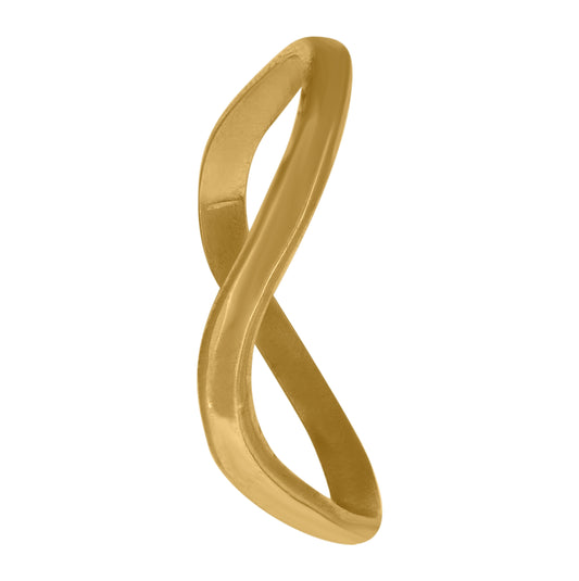10K Yellow Gold Womens Polished Curved Band Ring
