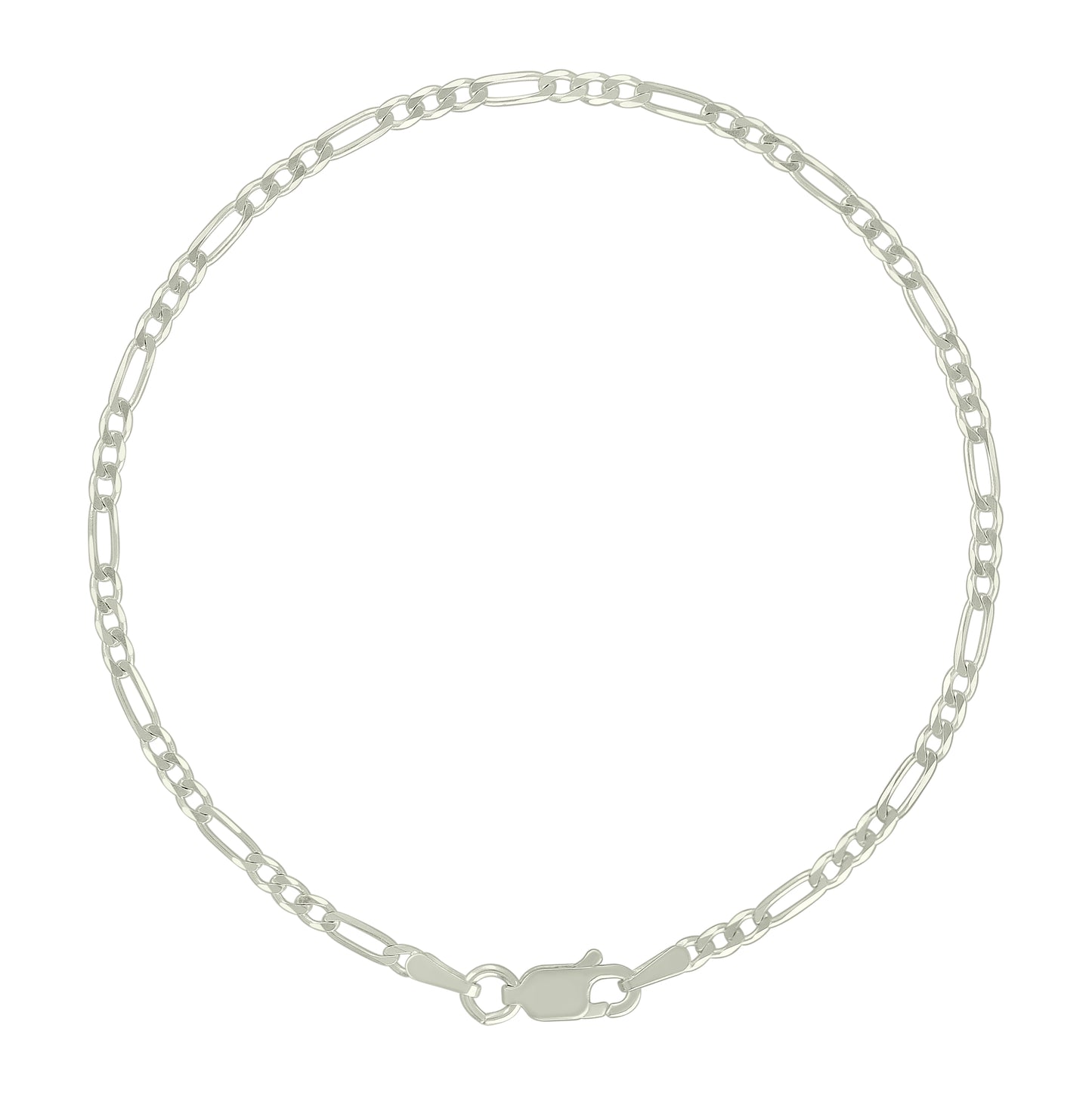 Sterling Silver Super Flat Figaro Chain