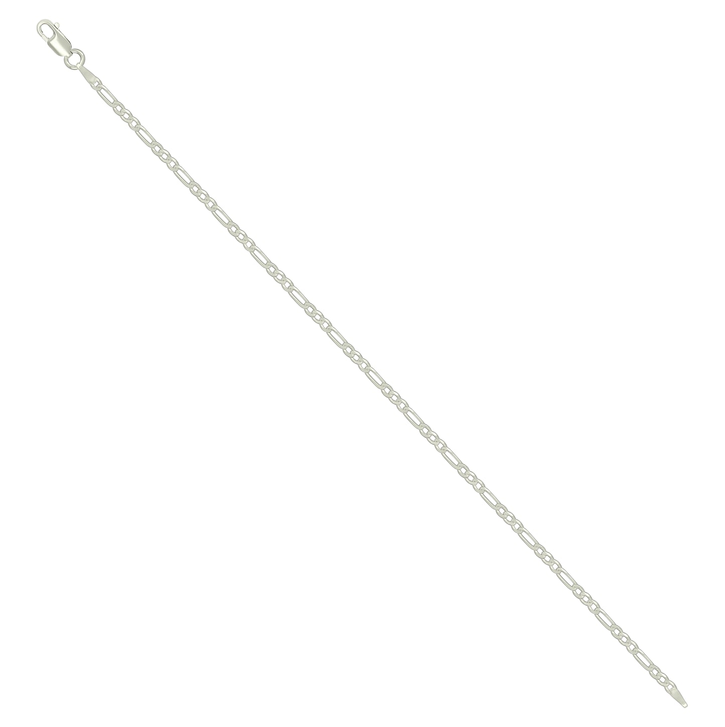 Sterling Silver Super Flat Figaro Chain