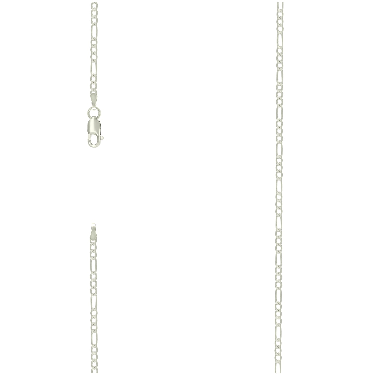 Sterling Silver Super Flat Figaro Chain