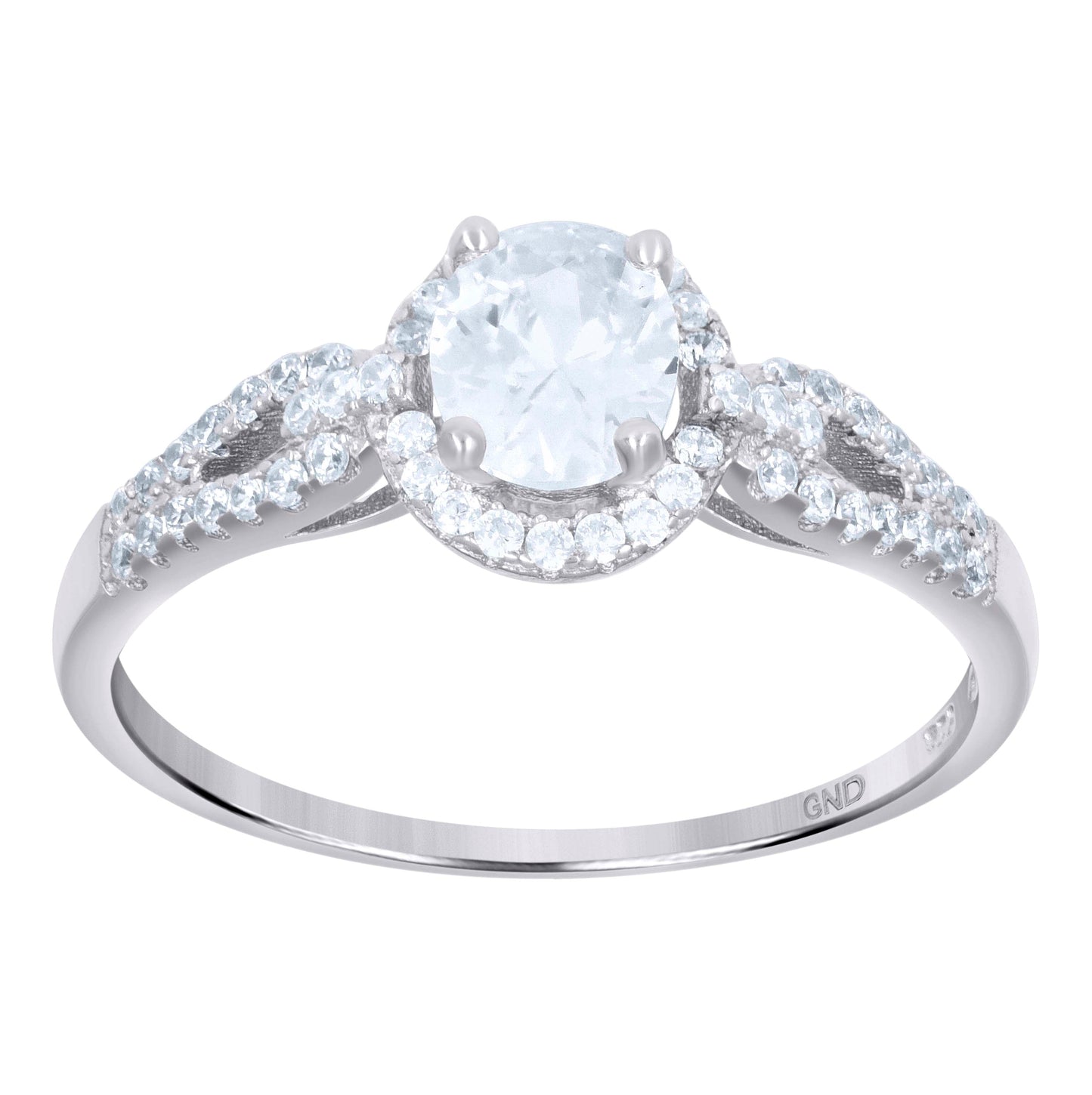 Sterling Silver Women's Cubic-Zirconia Fashion Bridal Anniversary Engagement Wedding Ring