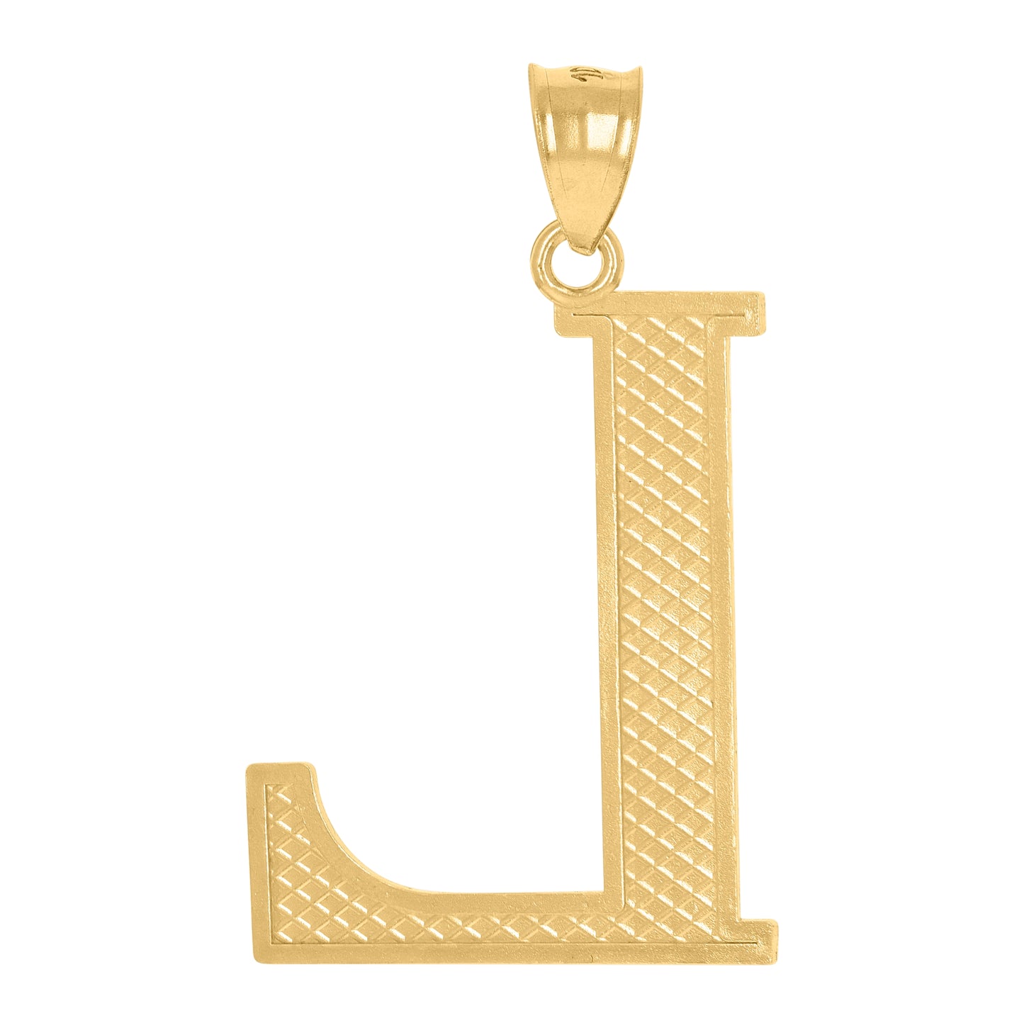 10K Yellow Gold Unisex Initial Alphabet Charm Pendant