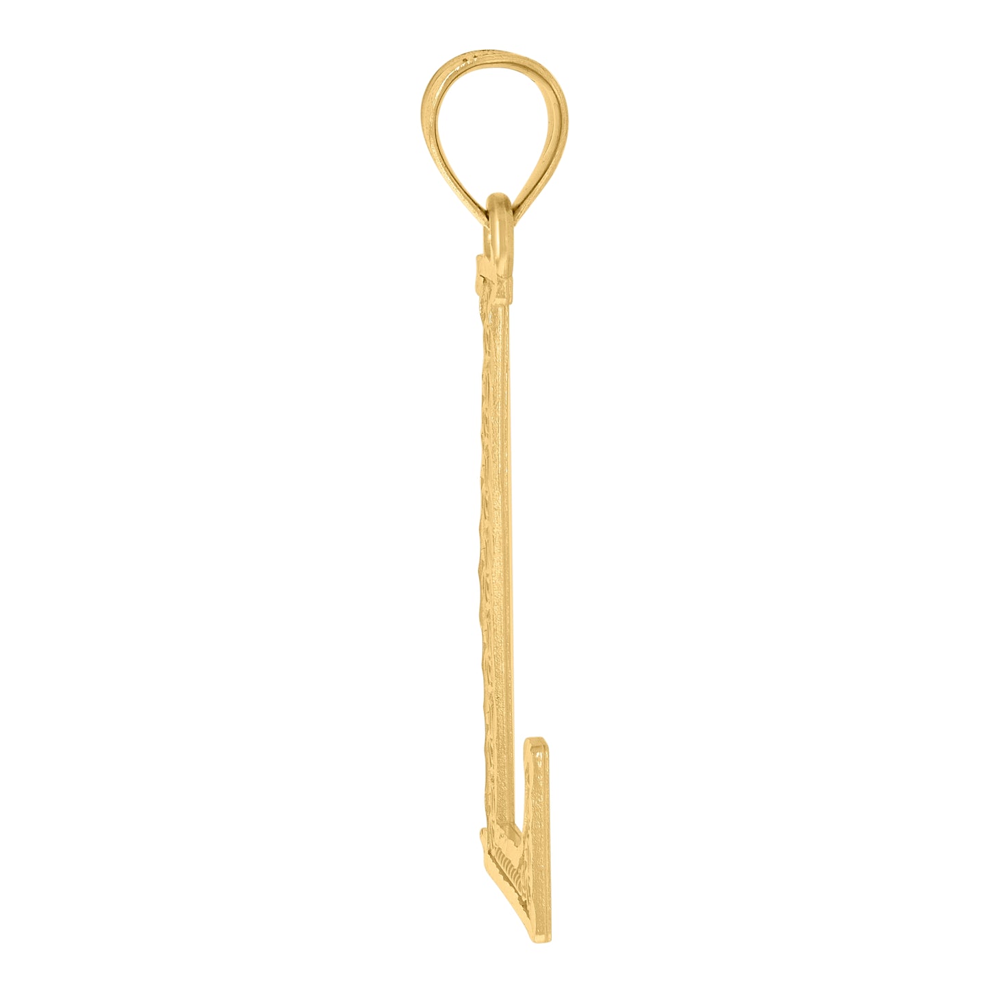 10K Yellow Gold Unisex Initial Alphabet Charm Pendant