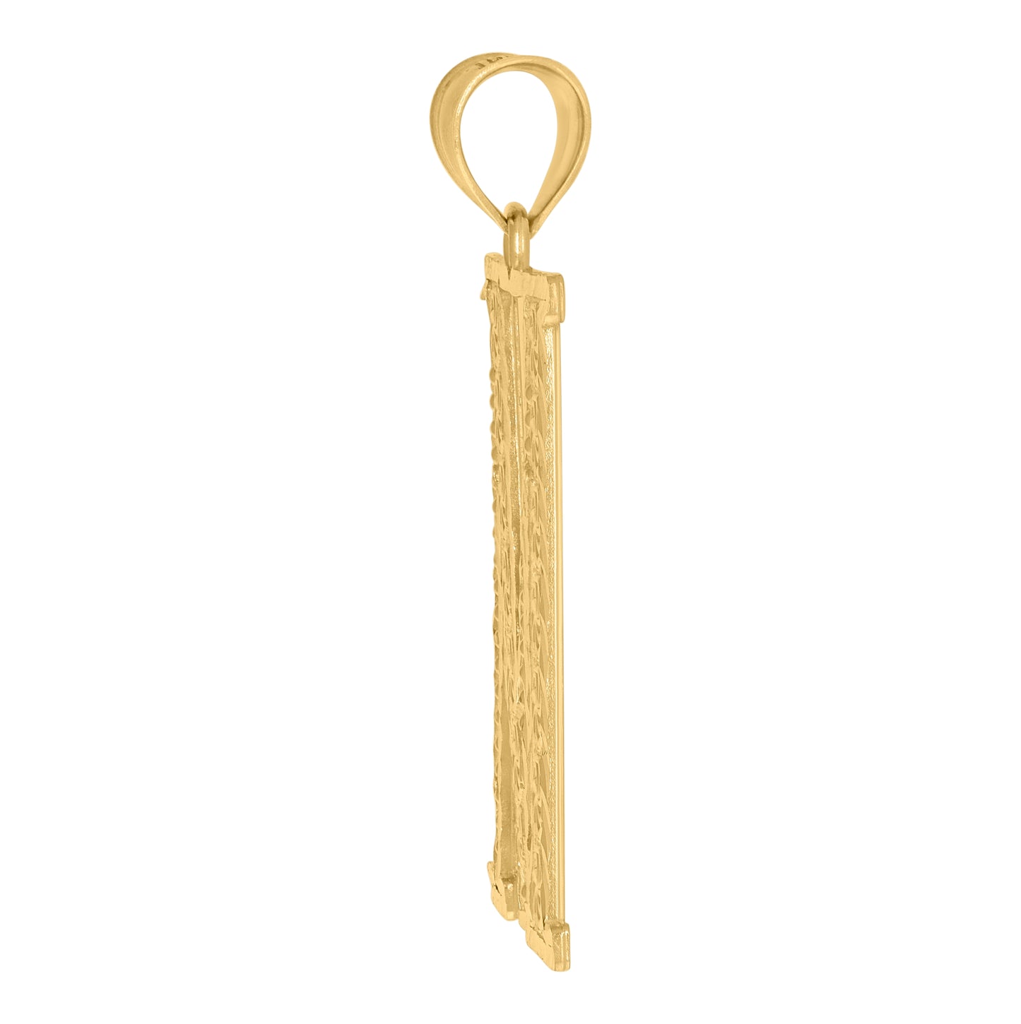 10K Yellow Gold Unisex Initial Alphabet Charm Pendant