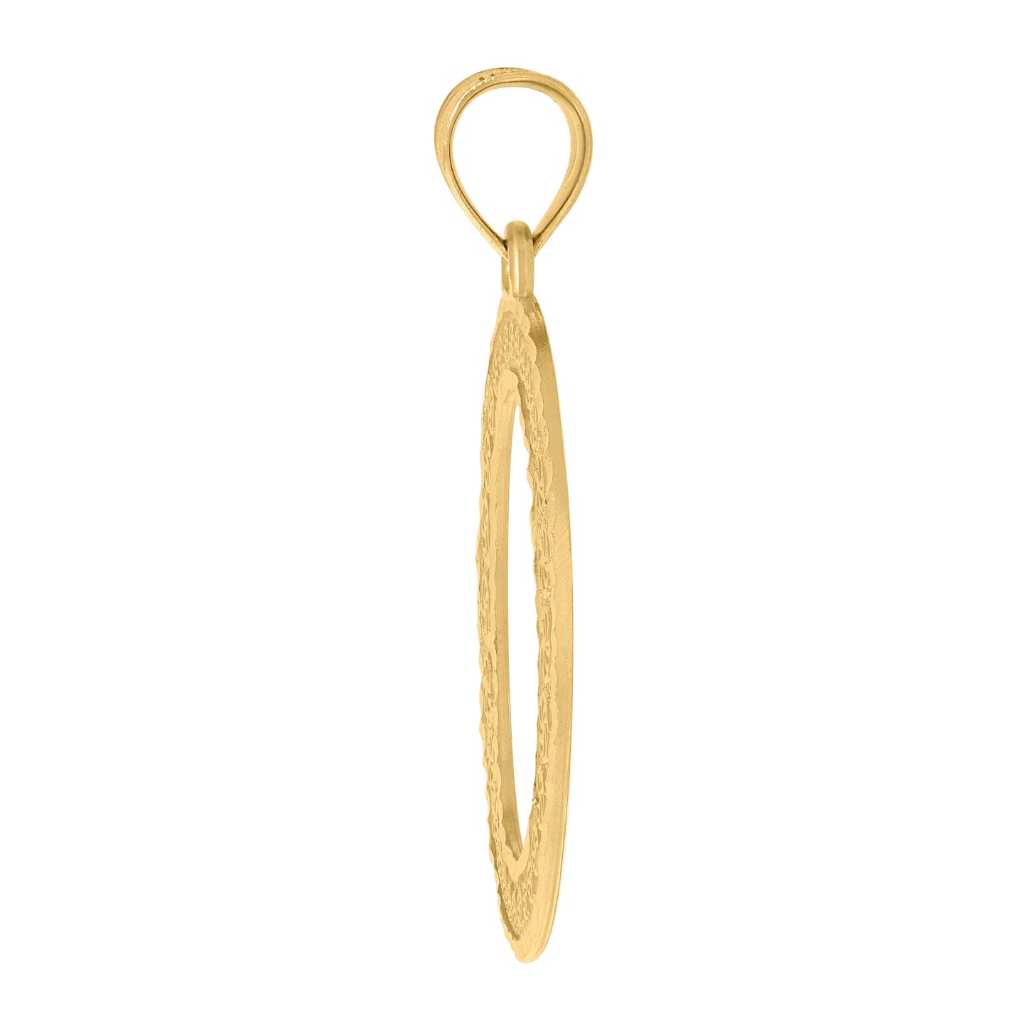 10K Yellow Gold Unisex Initial Alphabet Charm Pendant