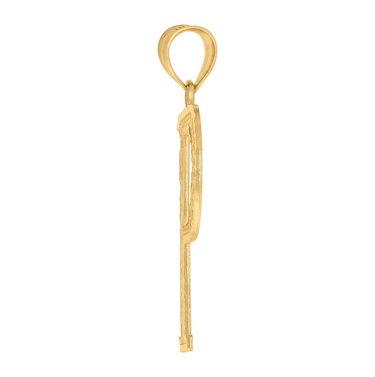 10K Yellow Gold Unisex Initial Alphabet Charm Pendant