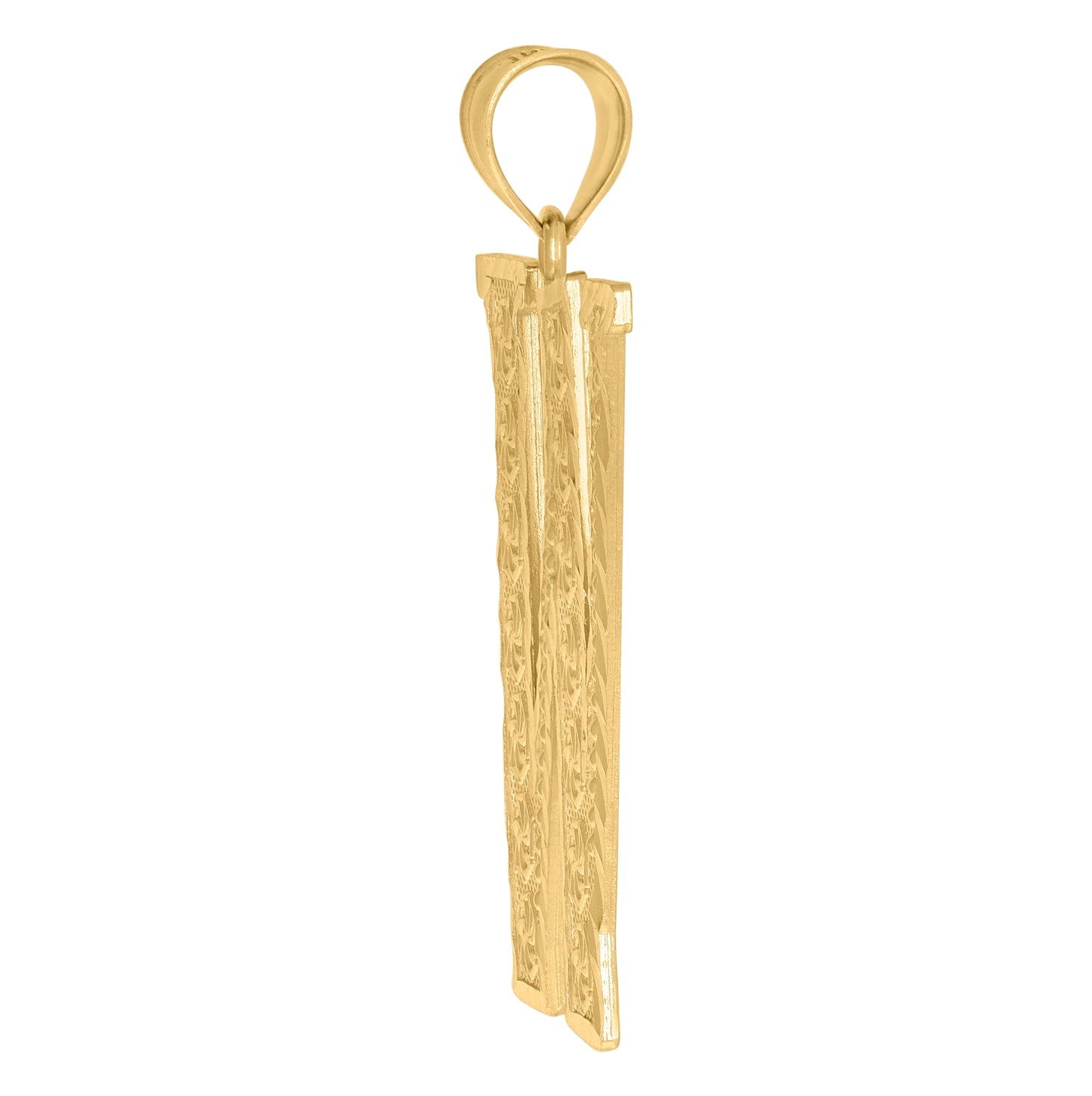10K Yellow Gold Unisex Initial Alphabet Charm Pendant