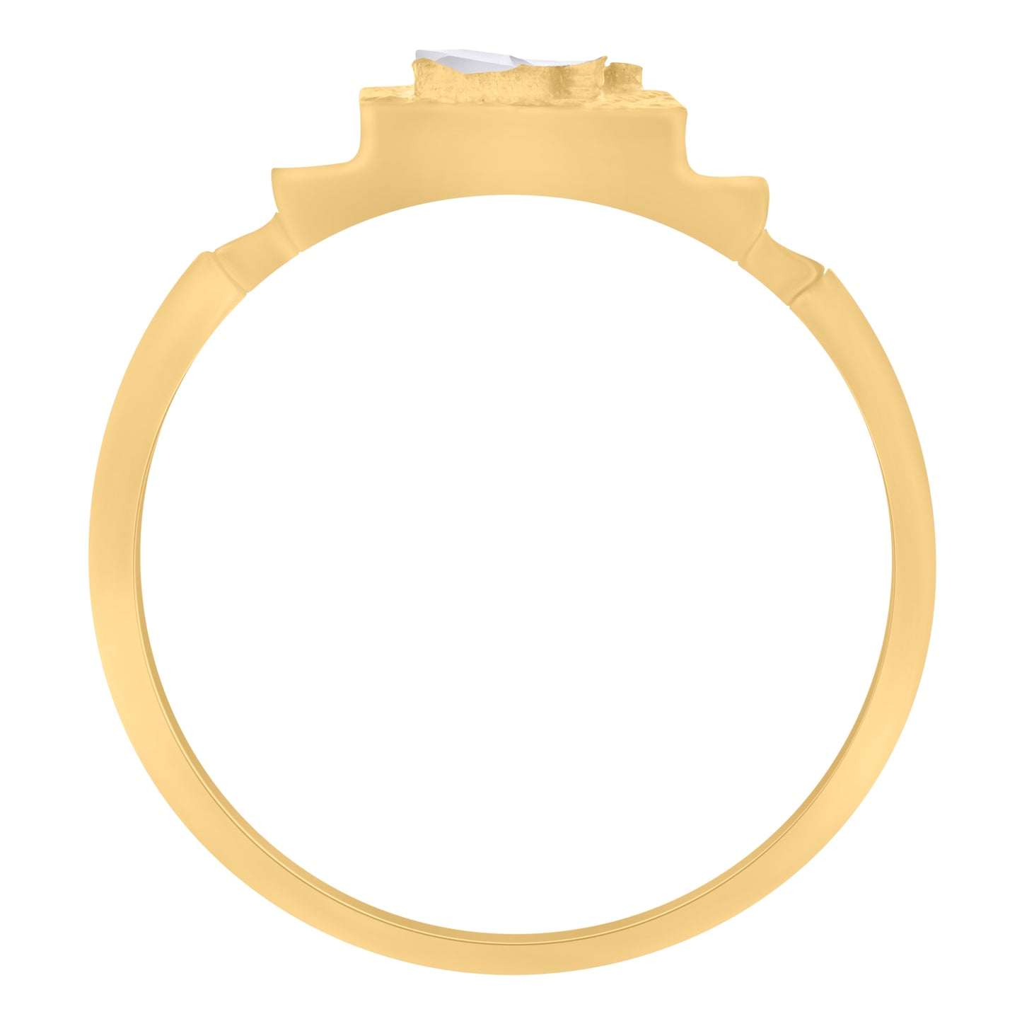 10K Two-Tone Gold Unisex Initial Alphabet Bridal Anniversary Engagement Wedding Ring
