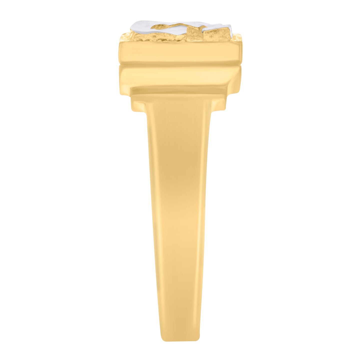 10K Two-Tone Gold Unisex Initial Alphabet Bridal Anniversary Engagement Wedding Ring