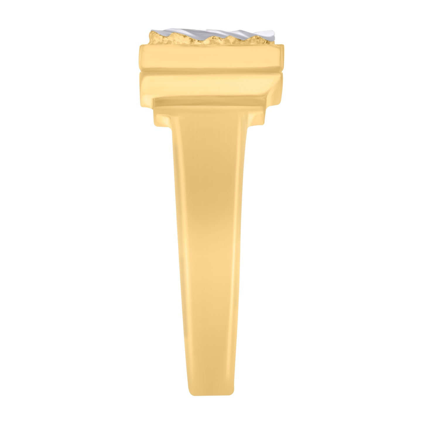 10K Two-Tone Gold Unisex Initial Alphabet Bridal Anniversary Engagement Wedding Ring