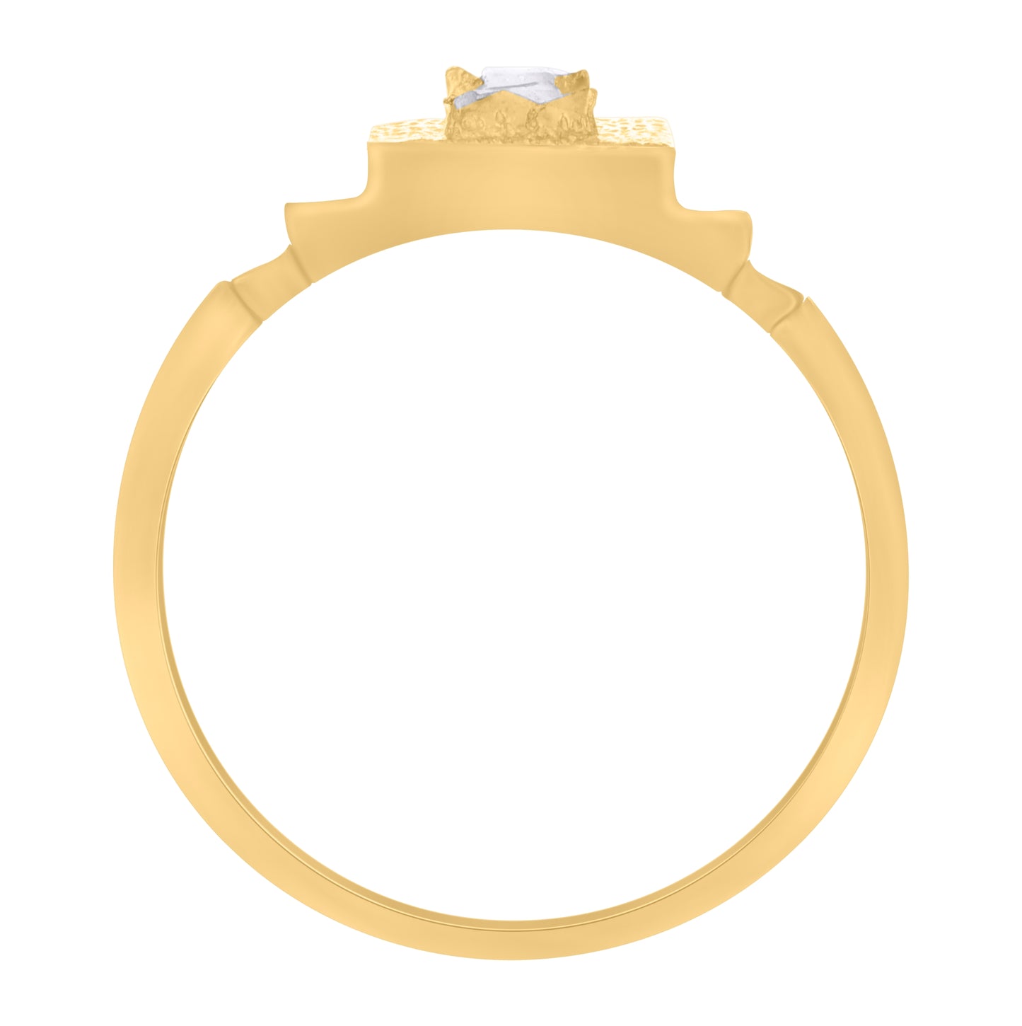 10K Two-Tone Gold Unisex Initial Alphabet Bridal Anniversary Engagement Wedding Ring