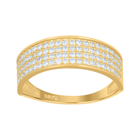 10K Two-Tone Gold Womens Cubic Zirconia Engagement Ring