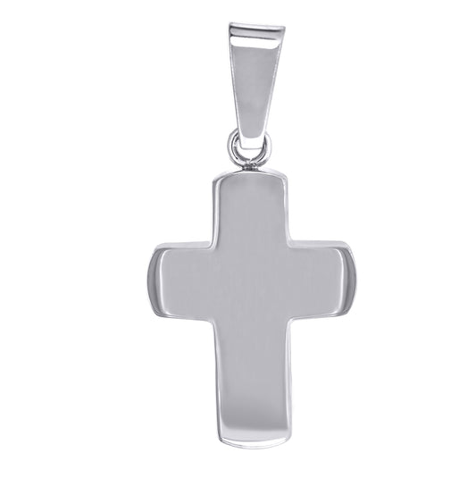 Stainless Steel Mens Polished Cross Religious Charm Pendant