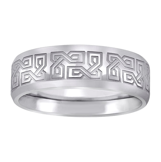 Stainless Steel Mens Celtic Engraved Sizes 7 - 14 Comfort-Fit Fashion Bridal Anniversary Wedding Engagement Band Ring