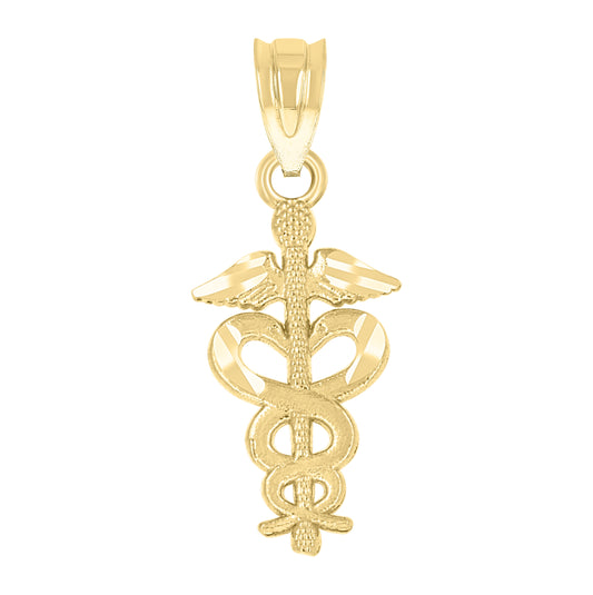 14K Yellow Gold Womens Rn Nurse Ht:22.8Mm Pendant Charm
