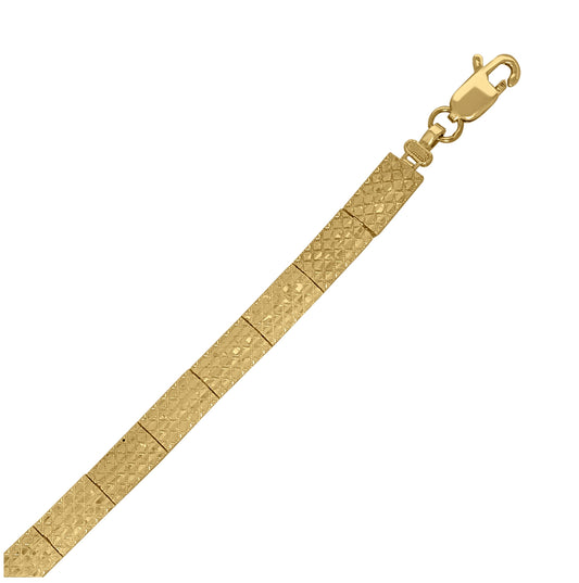 10K Yellow Gold Womens Link Bracelet