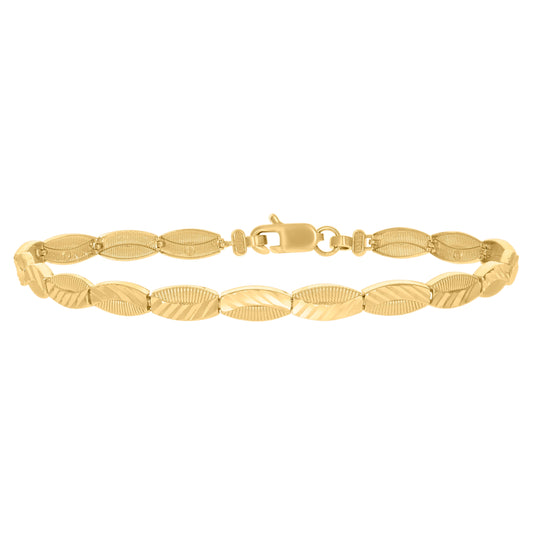 10K Yellow Gold Womens Infinity Link Bracelet