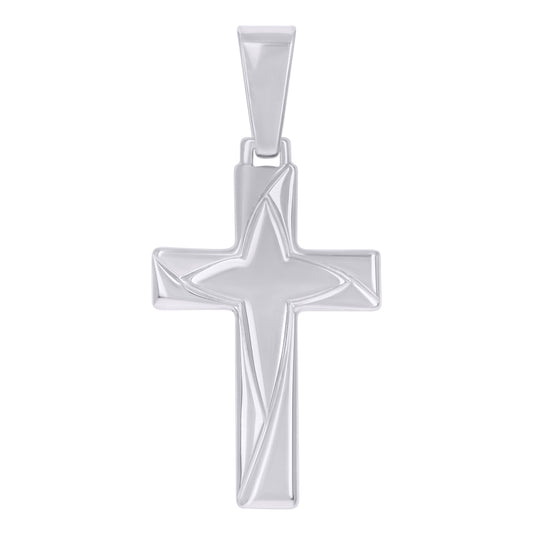 Sterling Silver Unisex Cross Religious Charm Pendant