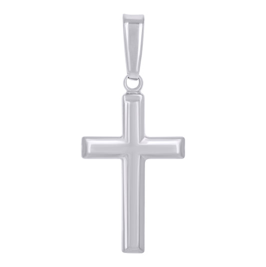 Sterling Silver Unisex Cubic-Zirconia Cross Religious Charm Pendant