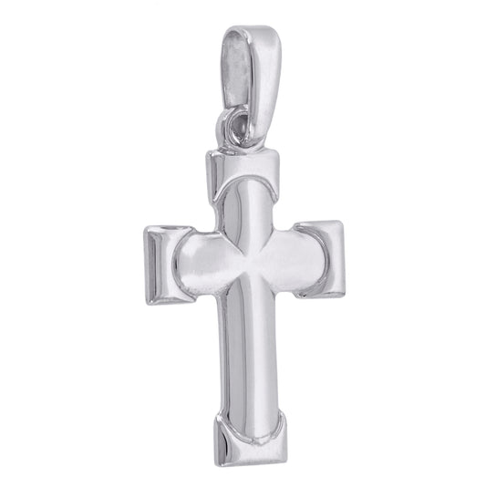 Sterling Silver Unisex Cubic-Zirconia Cross Religious Charm Pendant