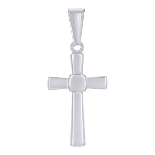 Sterling Silver Unisex Cubic-Zirconia Cross Religious Charm Pendant