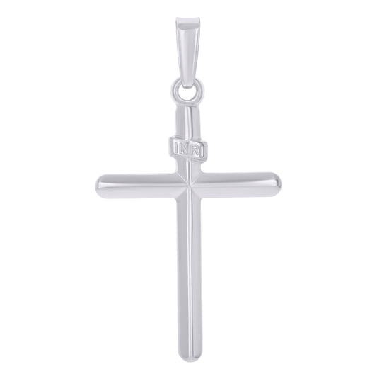 Sterling Silver Unisex Inri Cross Religious Charm Pendant