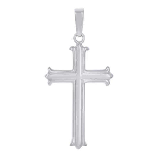 Sterling Silver Unisex Cross Religious Charm Pendant