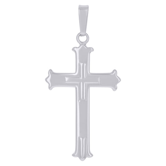Sterling Silver Unisex Cross Religious Charm Pendant