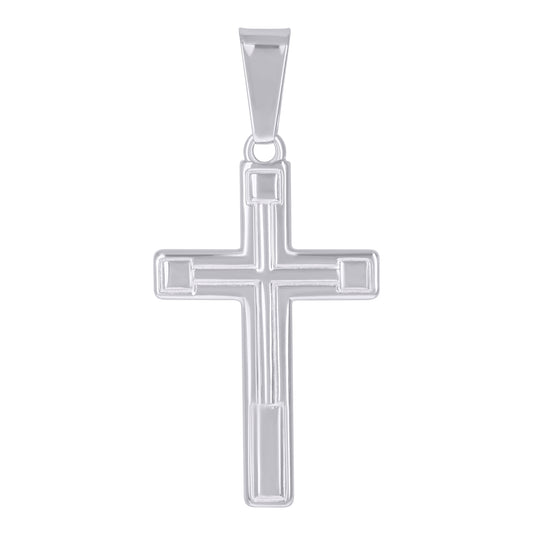 Sterling Silver Unisex Cross Religious Charm Pendant