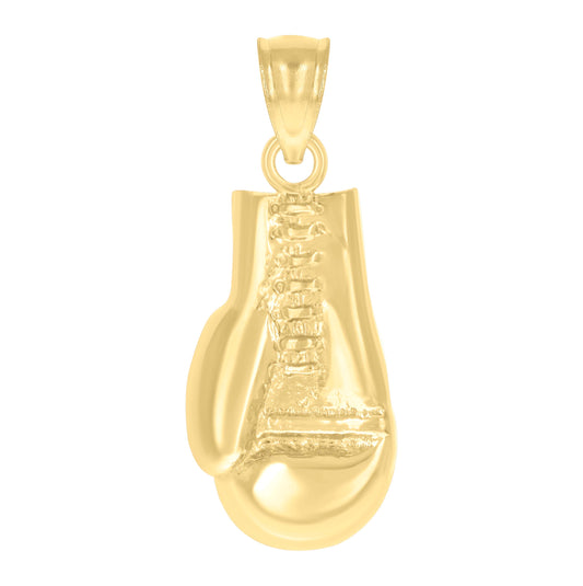 14K Yellow Gold Womens Boxing Glove Sports Ht:20.7Mm Pendant Charm