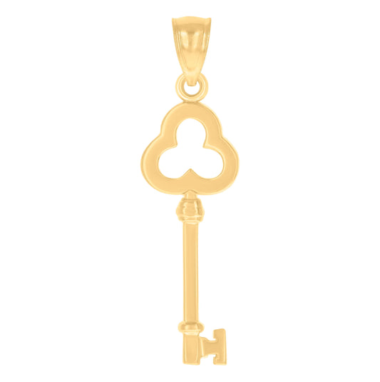 14K Yellow Gold Unisex Key Ht:34.7Mm Pendant Charm